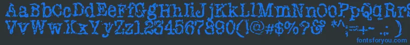 Newyorkpunk Font – Blue Fonts on Black Background