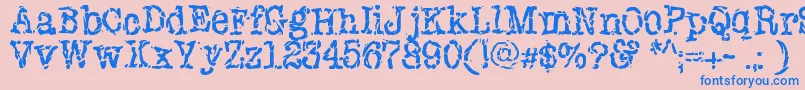 Newyorkpunk Font – Blue Fonts on Pink Background