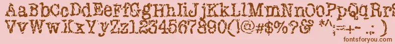 Newyorkpunk Font – Brown Fonts on Pink Background