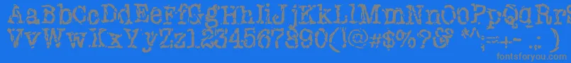 Newyorkpunk Font – Gray Fonts on Blue Background