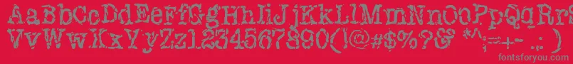 Newyorkpunk Font – Gray Fonts on Red Background