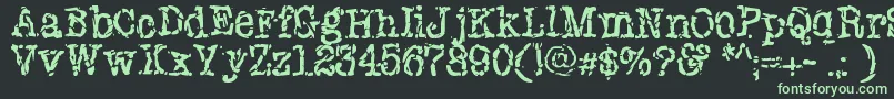 Newyorkpunk Font – Green Fonts on Black Background