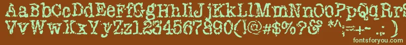 Newyorkpunk Font – Green Fonts on Brown Background