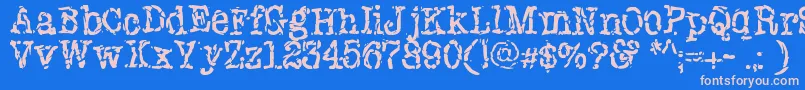 Newyorkpunk Font – Pink Fonts on Blue Background