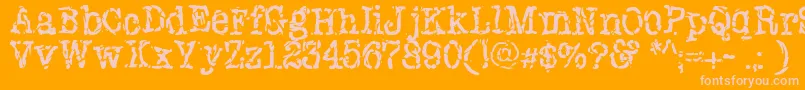 Newyorkpunk Font – Pink Fonts on Orange Background
