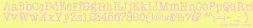 Newyorkpunk Font – Pink Fonts on Yellow Background