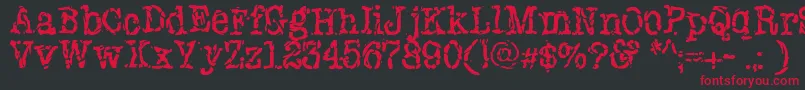 Newyorkpunk Font – Red Fonts on Black Background