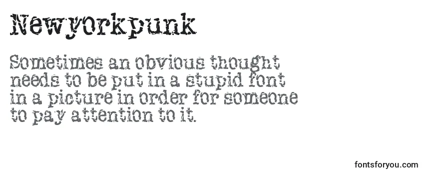 Review of the Newyorkpunk Font