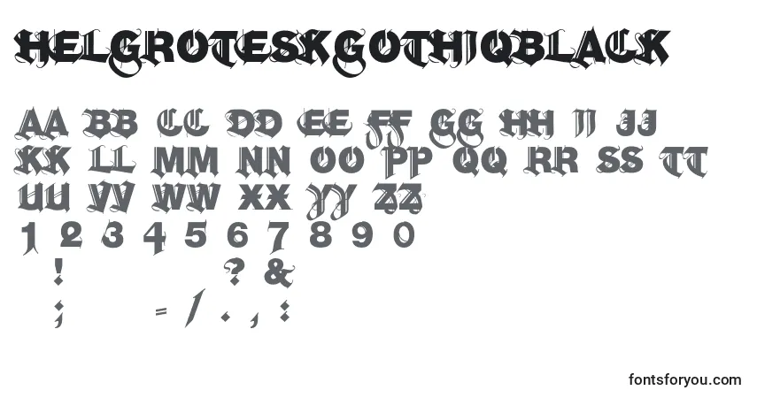 A fonte HelGroteskGothiqBlack – alfabeto, números, caracteres especiais