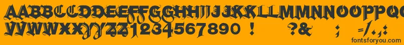 HelGroteskGothiqBlack Font – Black Fonts on Orange Background