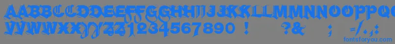 Police HelGroteskGothiqBlack – polices bleues sur fond gris