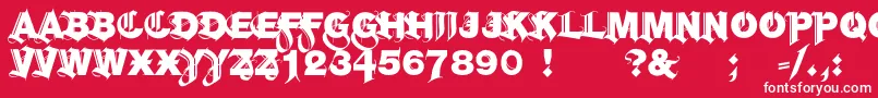 フォントHelGroteskGothiqBlack – 赤い背景に白い文字