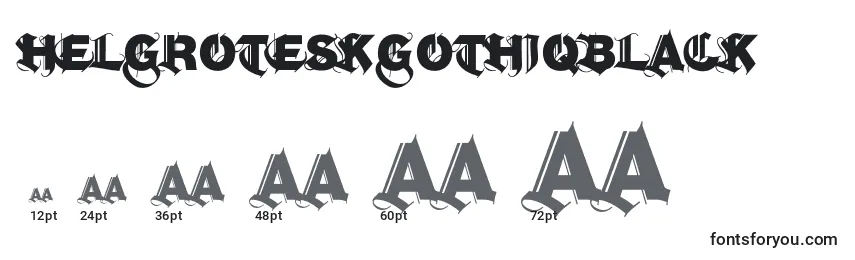 Размеры шрифта HelGroteskGothiqBlack