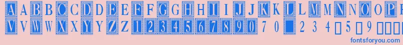 Ornate1 Font – Blue Fonts on Pink Background