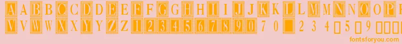 Ornate1 Font – Orange Fonts on Pink Background