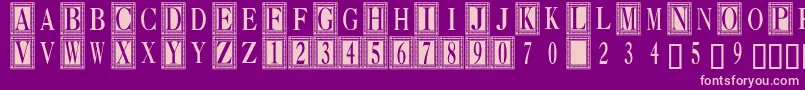 Ornate1 Font – Pink Fonts on Purple Background