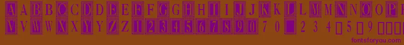 Ornate1 Font – Purple Fonts on Brown Background
