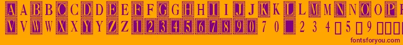 Ornate1 Font – Purple Fonts on Orange Background