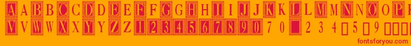 Ornate1 Font – Red Fonts on Orange Background