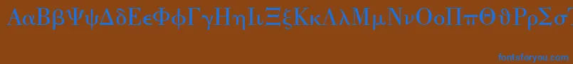 UniversalMath1Bt Font – Blue Fonts on Brown Background