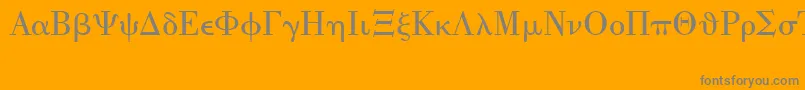 UniversalMath1Bt Font – Gray Fonts on Orange Background