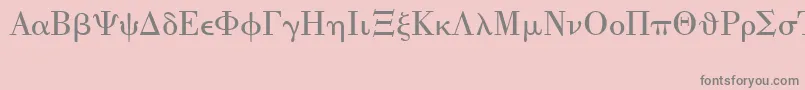 UniversalMath1Bt Font – Gray Fonts on Pink Background