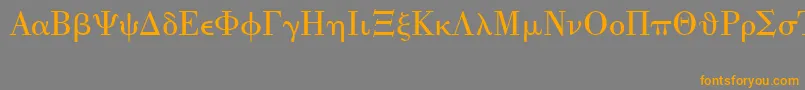 UniversalMath1Bt Font – Orange Fonts on Gray Background