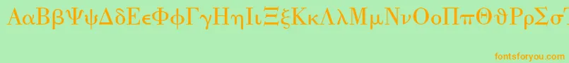 UniversalMath1Bt Font – Orange Fonts on Green Background