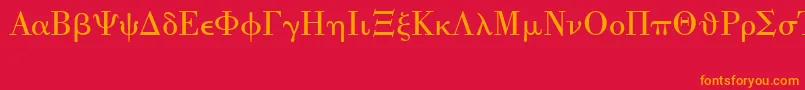 UniversalMath1Bt Font – Orange Fonts on Red Background