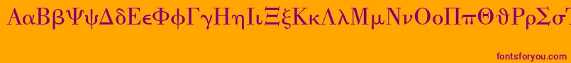 UniversalMath1Bt Font – Purple Fonts on Orange Background