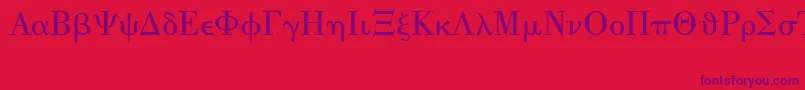 UniversalMath1Bt Font – Purple Fonts on Red Background