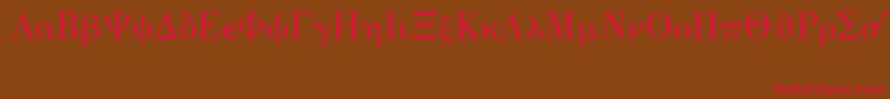 UniversalMath1Bt Font – Red Fonts on Brown Background