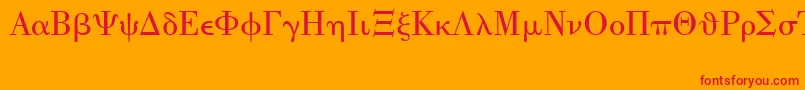 UniversalMath1Bt Font – Red Fonts on Orange Background