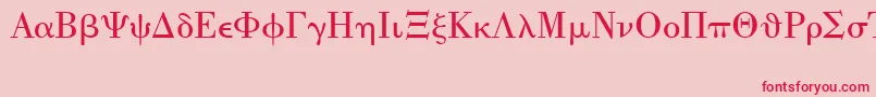 UniversalMath1Bt Font – Red Fonts on Pink Background