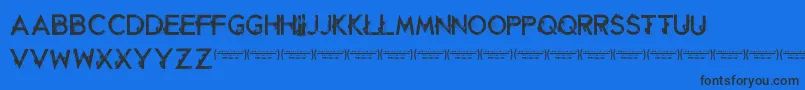 RetaliationRegular Font – Black Fonts on Blue Background