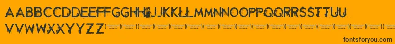 RetaliationRegular-Schriftart – Schwarze Schriften auf orangefarbenem Hintergrund