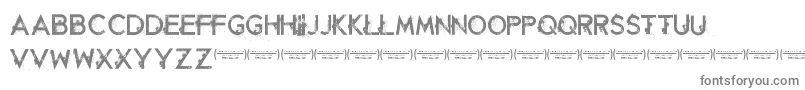 フォントRetaliationRegular – 白い背景に灰色の文字