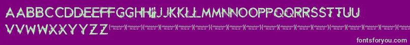 RetaliationRegular Font – Green Fonts on Purple Background