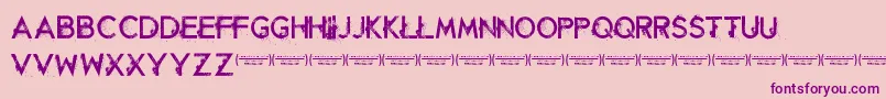 RetaliationRegular Font – Purple Fonts on Pink Background