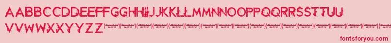 RetaliationRegular Font – Red Fonts on Pink Background