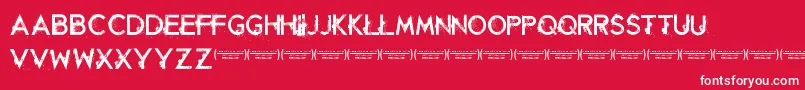 RetaliationRegular Font – White Fonts on Red Background