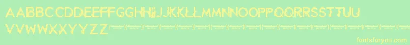 RetaliationRegular Font – Yellow Fonts on Green Background