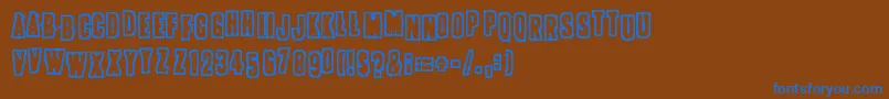 Pollux9301 Font – Blue Fonts on Brown Background