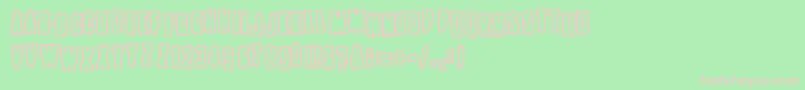 Pollux9301 Font – Pink Fonts on Green Background