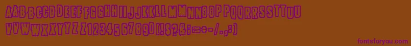 Pollux9301 Font – Purple Fonts on Brown Background
