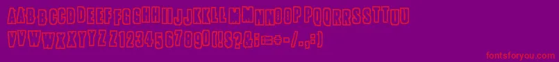 Pollux9301 Font – Red Fonts on Purple Background