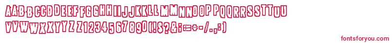 Pollux9301 Font – Red Fonts on White Background