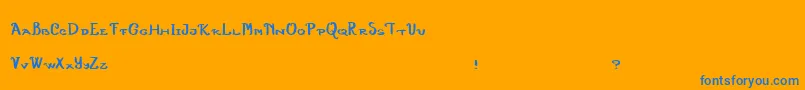 PaperAirplanes Font – Blue Fonts on Orange Background