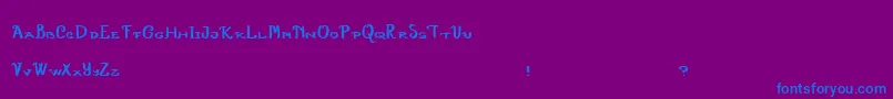 PaperAirplanes Font – Blue Fonts on Purple Background