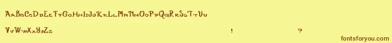 PaperAirplanes Font – Brown Fonts on Yellow Background